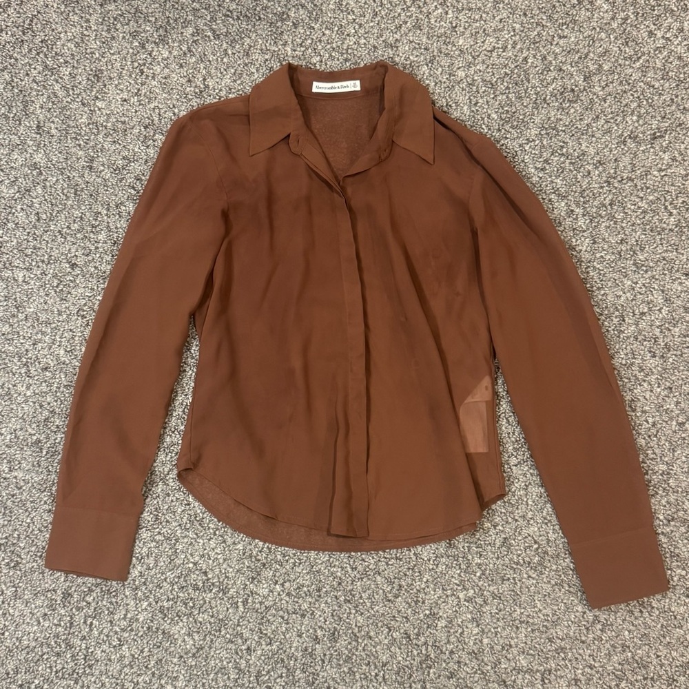 Abercrombie & Fitch Brown Crewneck Top - Picture 2 of 6